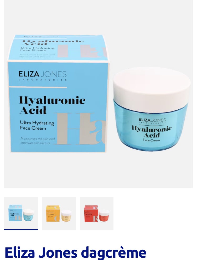 Eliza Jones Hyaluronic Acid Ultra Hydrating Face cream 50ml Eliza