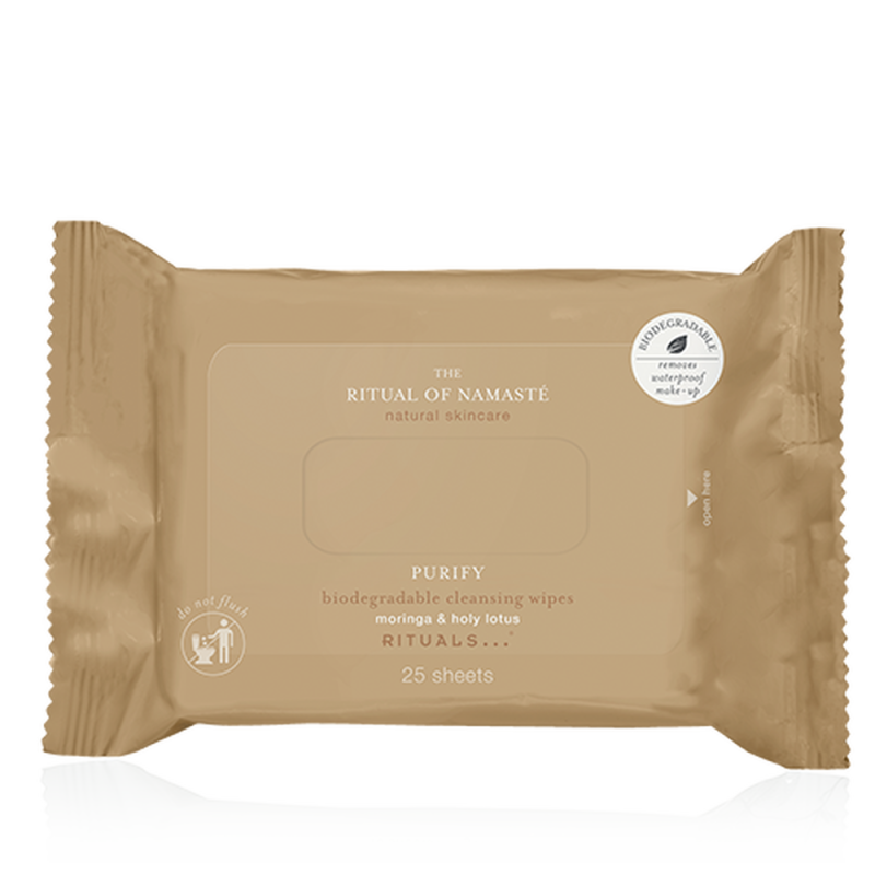 Cleansing Wipes with Micellar Water, 25 pcs - Rituals The Ritual of Namaste Miracle  Wipes