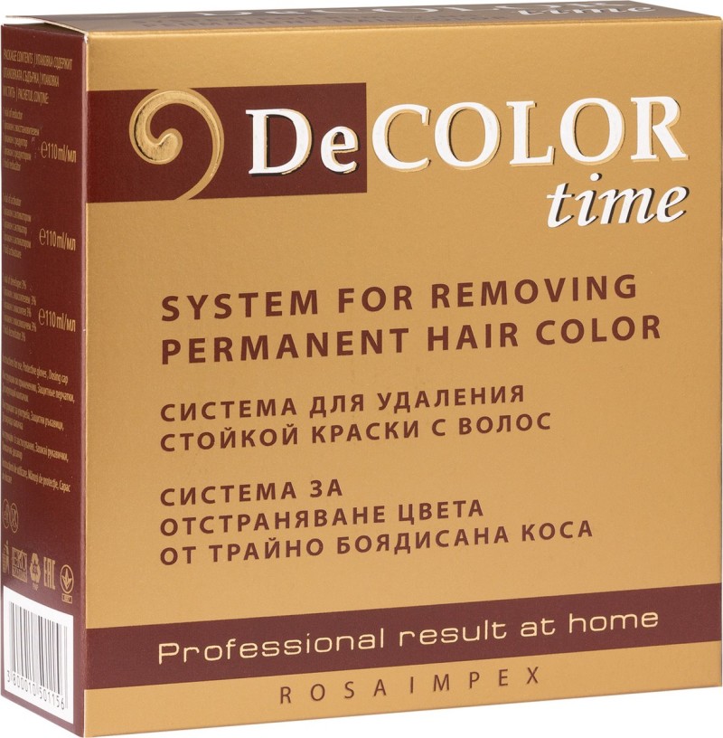 DeCOLOR time - Bleach - Totaalsysteem Verwijdering Permanente Haarverf ...