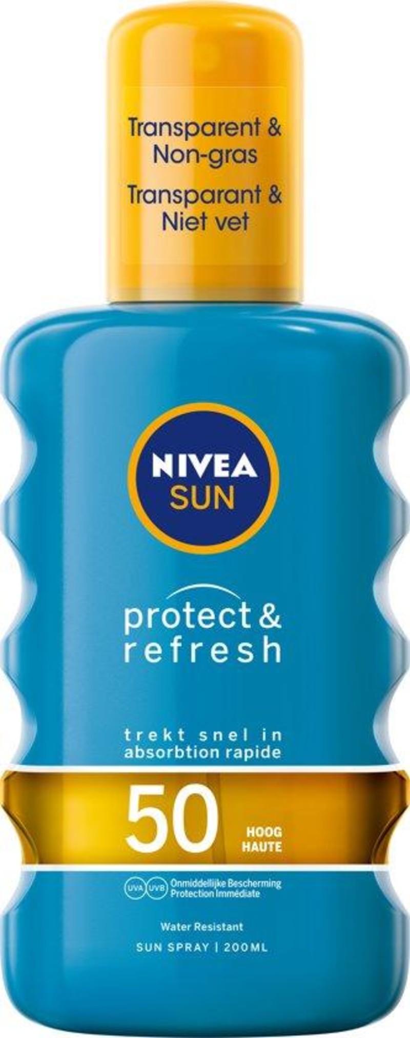 NIVEA SUN Zonnebrand - Protect &amp; Refresh Transparant Zonnespray - SPF 50 - 200 ml | NIVEA - We Eves: honest cosmetic reviews.