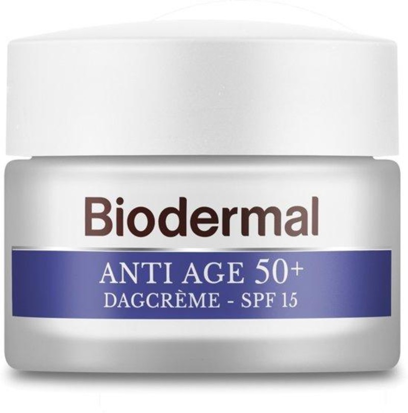 rijk Verslaafd Zeeanemoon Anti Age 50+ dagcrème SPF 15 | Biodermal - We Are Eves: eerlijke cosmetica  reviews.